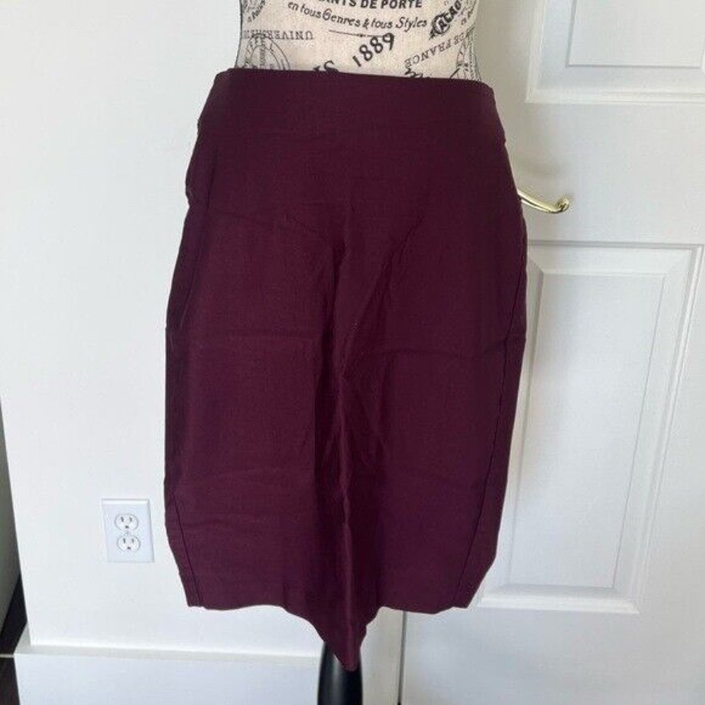 Elle Plum Purple high waisted knee length pencil skirt